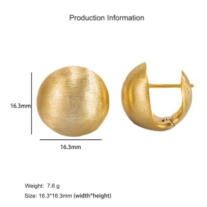 925 Sterling Silver Vintage Brushed Round Hoop Earring 60200282