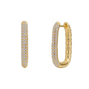 925 Sterling Silver Vintage Geometric Pattern Zircon Earring 60200284 925 Sterling Silver Vintage Geometric Pattern Zircon Earring 60200284