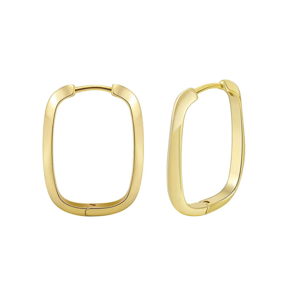 925 Sterling Silver Geometric Hoop Earring 60200286 925 Sterling Silver Geometric Hoop Earring 60200286