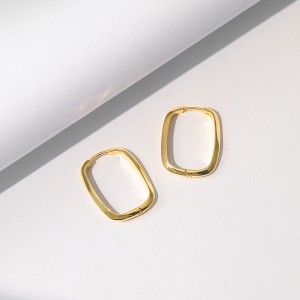 925 Sterling Silver Geometric Hoop Earring 60200286 925 Sterling Silver Geometric Hoop Earring 60200286