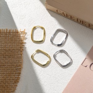 925 Sterling Silver Geometric Hoop Earring 60200286 925 Sterling Silver Geometric Hoop Earring 60200286