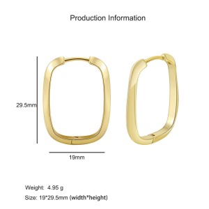 925 Sterling Silver Geometric Hoop Earring 60200286 925 Sterling Silver Geometric Hoop Earring 60200286