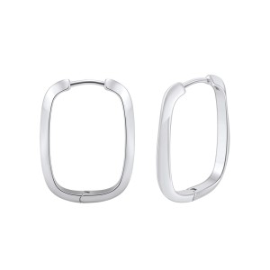 925 Sterling Silver Geometric Hoop Earring 60200286 925 Sterling Silver Geometric Hoop Earring 60200286