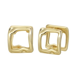 925 Sterling Silver Geometric Square Earring 60200287
