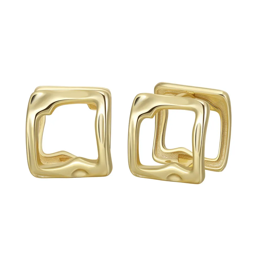 925 Sterling Silver Geometric Square Earring 60200287