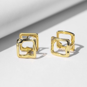 925 Sterling Silver Geometric Square Earring 60200287