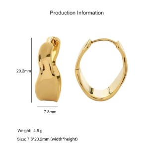 925 Sterling Silver Asymmetrical Geometric Circle Hoop Earring 60200288 925 Sterling Silver Asymmetrical Geometric Circle Hoop Earring 60200288