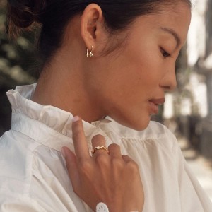 925 Sterling Silver Two-Tone Horseshoe Huggie Hoop Earring 60200291