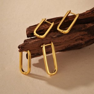 925 Sterling Silver Minimalist High-Polish U-Shaped Huggie Hoop 60200295