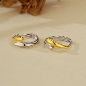 925 Sterling Silver Minimalist High-Polish Two-Tone Hoop Earring 60200298 925 Sterling Silver Minimalist High-Polish Two-Tone Hoop Earring 60200298