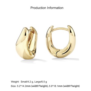 25 Sterling Silver Sculptural Wave Geometric Hoop Earring 60200299 25 Sterling Silver Sculptural Wave Geometric Hoop Earring 60200299