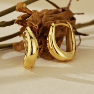 25 Sterling Silver Sculptural Wave Geometric Hoop Earring 60200299 25 Sterling Silver Sculptural Wave Geometric Hoop Earring 60200299