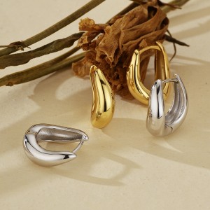 25 Sterling Silver Sculptural Wave Geometric Hoop Earring 60200299 25 Sterling Silver Sculptural Wave Geometric Hoop Earring 60200299