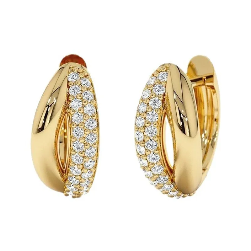 925 Sterling Silver Micro-Pave CZ Small Huggie Hoop Earring 60200301