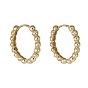 925 Sterling Silver High-Polish Ball Hoop Earring 60200305 925 Sterling Silver High-Polish Ball Hoop Earring 60200305