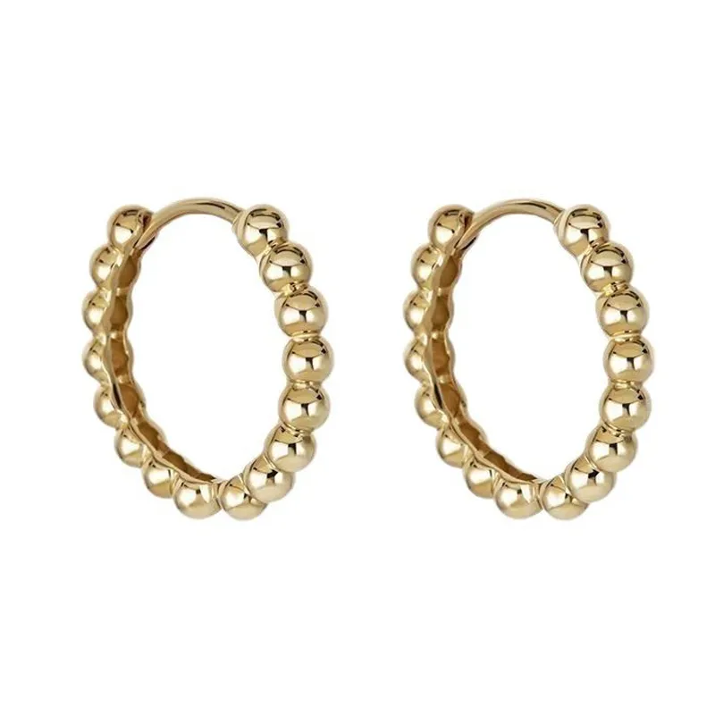 925 Sterling Silver High-Polish Ball Hoop Earring 60200305