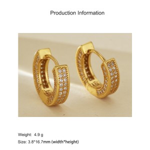 925 Sterling Silver Full Pave CZ Huggie Hoop Earring 60200306