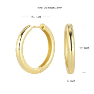 925 Sterling Silver Plain Polished Huggie Hoop Series 60200331 925 Sterling Silver Plain Polished Huggie Hoop Series 60200331