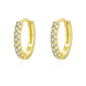 925 Sterling Silver Colorful CZ Mini Huggie Hoop Earring 60200338 925 Sterling Silver Colorful CZ Mini Huggie Hoop Earring 60200338