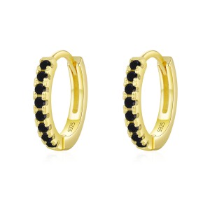 925 Sterling Silver Colorful CZ Mini Huggie Hoop Earring 60200338 925 Sterling Silver Colorful CZ Mini Huggie Hoop Earring 60200338