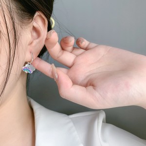 Zirconia Cloud Charm Hoop Earrings 60300089 Zirconia Cloud Charm Hoop Earrings 60300089