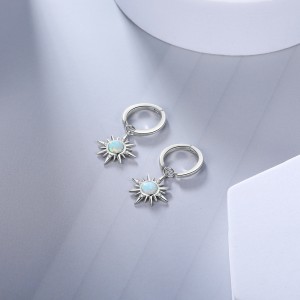 Sparkle Opal Star Charm Hoop Earrings 60300100 Sparkle Opal Star Charm Hoop Earrings 60300100