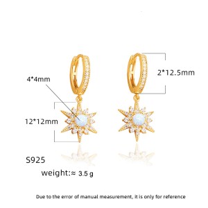 Sparkle Opal Star Charm Hoop Earrings 60300101 Sparkle Opal Star Charm Hoop Earrings 60300101