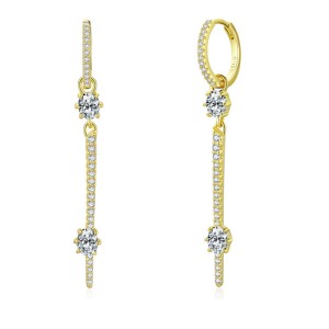 Full Zirconia Arrow Charm Hoop Earring 60300106 Full Zirconia Arrow Charm Hoop Earring 60300106