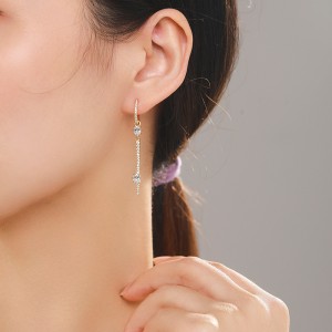 Full Zirconia Arrow Charm Hoop Earring 60300106 Full Zirconia Arrow Charm Hoop Earring 60300106