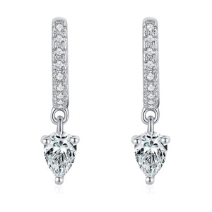 Waterdrop Zirconia Dangle Hoop Earring 60300112