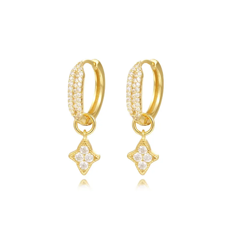 Sparkle Zirconia Stars Dangle Hoop Earring 60300119 Sparkle Zirconia Stars Dangle Hoop Earring 60300119