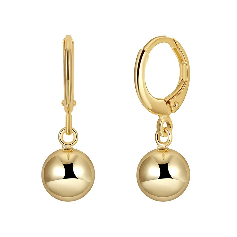 Metal Beads Hoop Earrings 60300155 Metal Beads Hoop Earrings 60300155