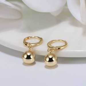 Metal Beads Hoop Earrings 60300155 Metal Beads Hoop Earrings 60300155
