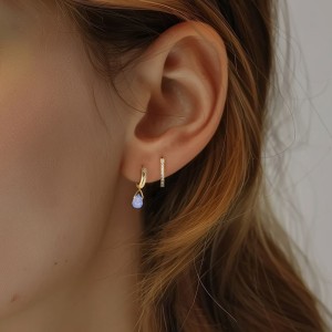 925 Sterling Silver Goddess Tear Drop Earring 60300181 925 Sterling Silver Goddess Tear Drop Earring 60300181