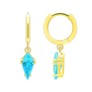 925 Sterling Silver Geometric Multicolor Zircon Earring 60300191 925 Sterling Silver Geometric Multicolor Zircon Earring 60300191