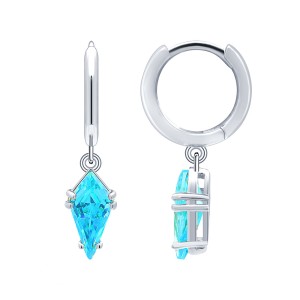 925 Sterling Silver Geometric Multicolor Zircon Earring 60300191 925 Sterling Silver Geometric Multicolor Zircon Earring 60300191