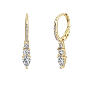 925 Sterling Silver Teardrop CZ Drop Earring 60300203