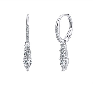 925 Sterling Silver Teardrop CZ Drop Earring 60300203
