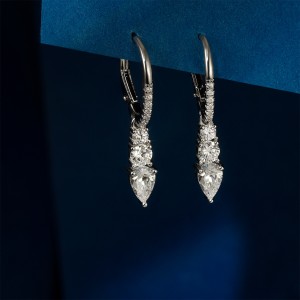 925 Sterling Silver Teardrop CZ Drop Earring 60300203