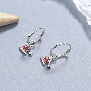 925 Sterling Silver Christmas Bell Snowflake Drop Hoop Earring 60300207 925 Sterling Silver Christmas Bell Snowflake Drop Hoop Earring 60300207