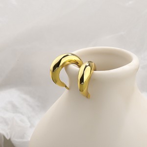 Geometric Round Frensh Lock Hoop Earring 60400005 Geometric Round Frensh Lock Hoop Earring 60400005