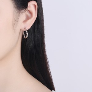 925 Sterling Silver Vintage Twisted Cable Hoop Earrings 60400025 925 Sterling Silver Vintage Twisted Cable Hoop Earrings 60400025