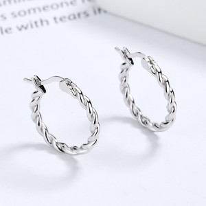 925 Sterling Silver Vintage Twisted Cable Hoop Earrings 60400025 925 Sterling Silver Vintage Twisted Cable Hoop Earrings 60400025