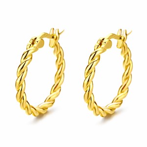925 Sterling Silver Vintage Twisted Cable Hoop Earrings 60400025 925 Sterling Silver Vintage Twisted Cable Hoop Earrings 60400025