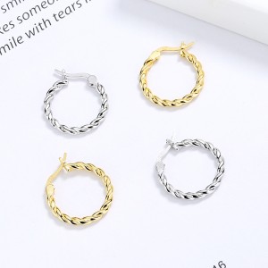 925 Sterling Silver Vintage Twisted Cable Hoop Earrings 60400025 925 Sterling Silver Vintage Twisted Cable Hoop Earrings 60400025