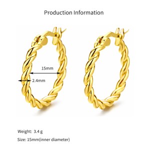 925 Sterling Silver Vintage Twisted Cable Hoop Earrings 60400025 925 Sterling Silver Vintage Twisted Cable Hoop Earrings 60400025