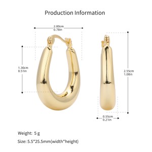 925 Sterling Silver Elongated Oval Huggie Hoop Earrings 60400028 925 Sterling Silver Elongated Oval Huggie Hoop Earrings 60400028