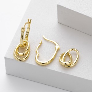 925 Sterling Silver Interlocking Chain Link Drop Earrings 60400035