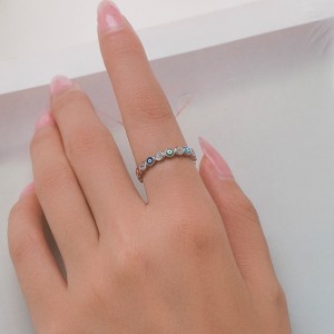 925 Sterling Silver CZ Evil Eye Band Rings 70100093 925 Sterling Silver CZ Evil Eye Band Rings 70100093