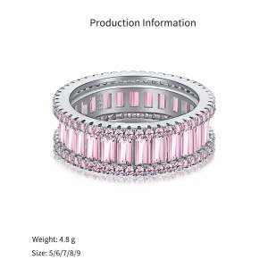 925 Sterling Silver Zirconia Band Stackable Ring 70100102